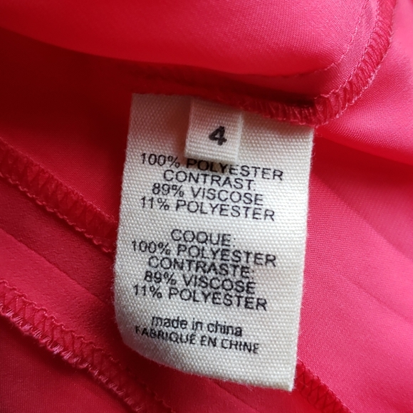 L'AGENCE Coral Red Pleated Midi Dress sz 4 No Tie - Picture 9 of 12